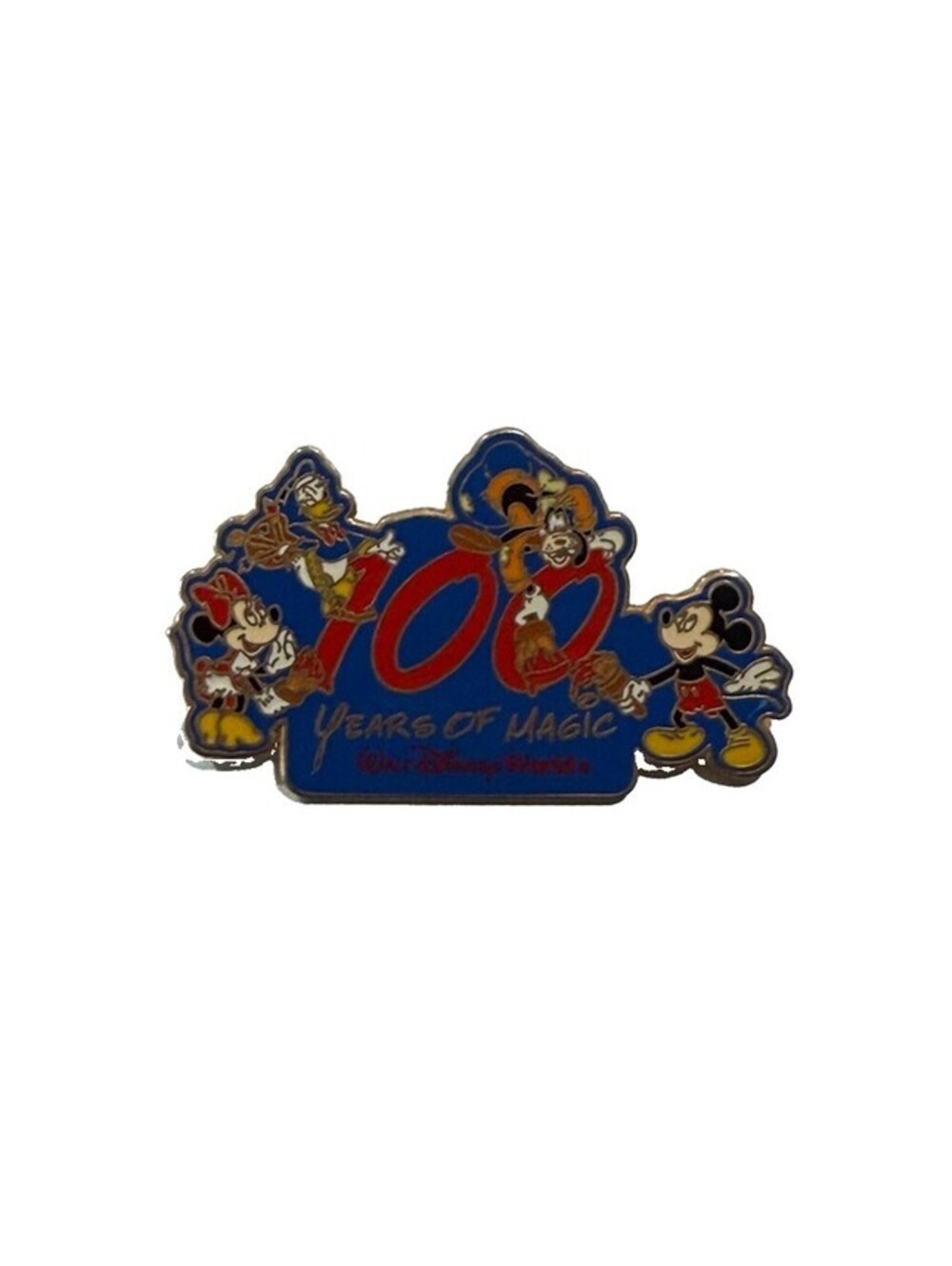 Vintage Disney Pin, 2002, 100 Years Of Magic, Mickey, Minnie, Goofy, Donald